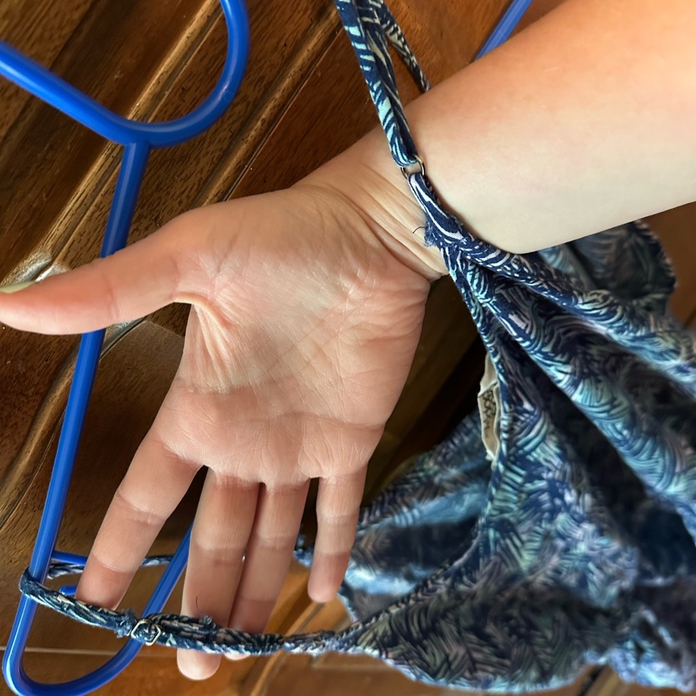 Blue Patterned Romper - Picture 9 of 10